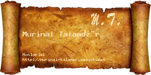 Murinai Talamér névjegykártya